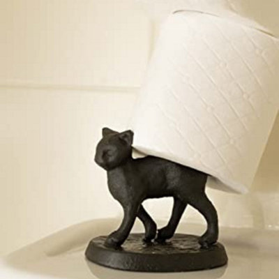 Novelty Cat Toilet Roll Holder For Bathroom Freestanding Ornament Decoration - 5