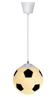 Novelty Football Ceiling Pendant Light Black and White Shade M0055