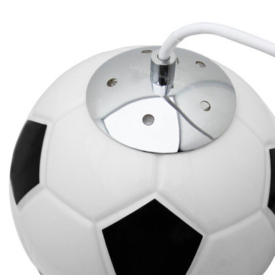 Novelty Football Ceiling Pendant Light Black and White Shade M0055