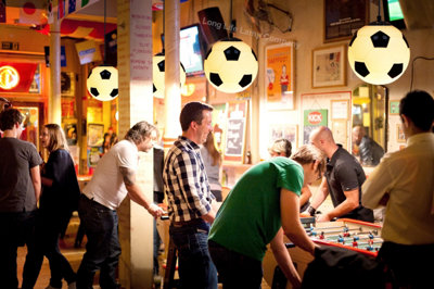 Novelty Football Ceiling Pendant Light Black and White Shade M0055