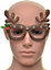 Novelty Glitter Brown Reindeer Antlers Christmas Glasses Christmas Party Props Photo Booth Accessories Stocking Fillers