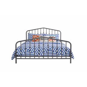 Novogratz Bushwick bed in metal grey, double