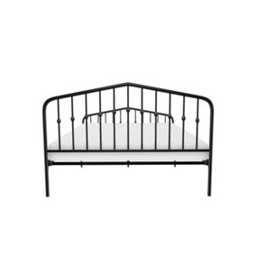 Novogratz bushwick metal bed in black, double