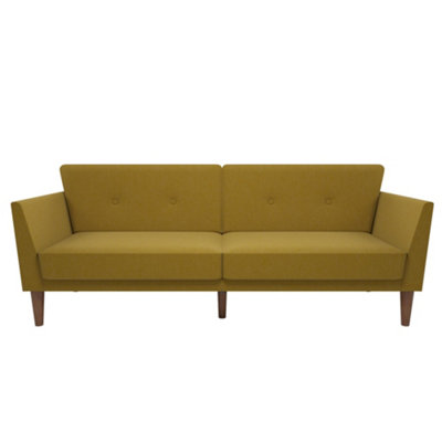 Novogratz Regal 3-seater futon in mustard linen