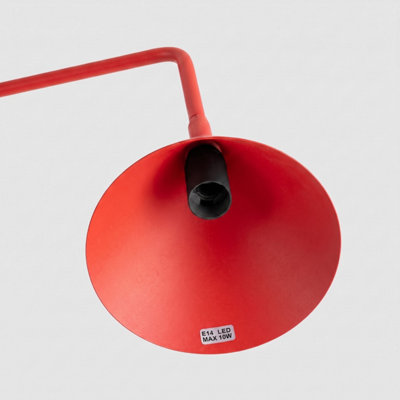 Nox steel Red 1 Lights modern Desk lamps