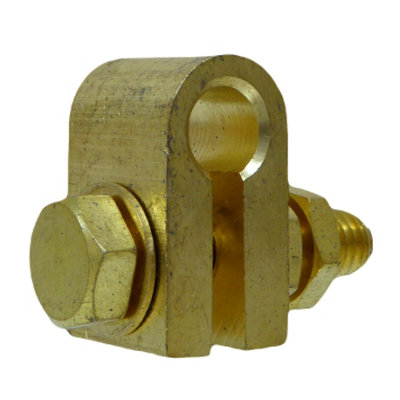 NRC38E Earth Rod Machined Brass Clamp Compatible with 3/8" Earth Rod