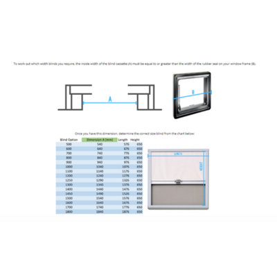 NRF Combination Blind & Flyscreen – Grey Frame, 1000 X 650 Mm For Motorhome / Caravan
