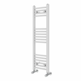 NRG 1000x300 mm Curved Heated Towel Rail Radiator Bathroom Ladder Warmer White