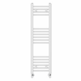NRG 1000x300 mm Straight Heated Towel Rail Radiator Bathroom Ladder Warmer White