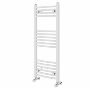 NRG 1000x400 mm Curved Heated Towel Rail Radiator Bathroom Ladder Warmer White
