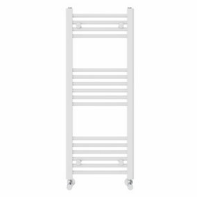 NRG 1000x400 mm Straight Heated Towel Rail Radiator Bathroom Ladder Warmer White