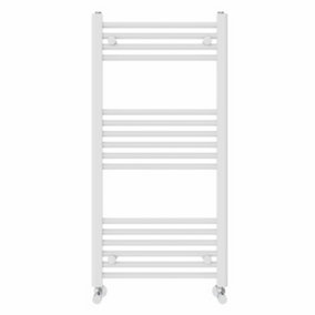 NRG 1000x500 mm Straight Heated Towel Rail Radiator Bathroom Ladder Warmer White
