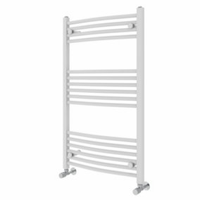 NRG 1000x600 mm Curved Heated Towel Rail Radiator Bathroom Ladder Warmer White