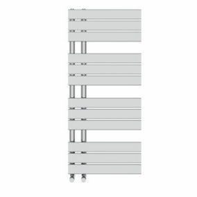 NRG 1126x500 mm Designer Flat Panel Heated Towel Rail Radiator Bathroom Ladder Warmer Chrome