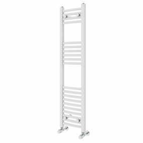 NRG 1200x300 mm Curved Heated Towel Rail Radiator Bathroom Ladder Warmer White
