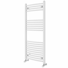 NRG 1200x500 mm Curved Heated Towel Rail Radiator Bathroom Ladder Warmer White