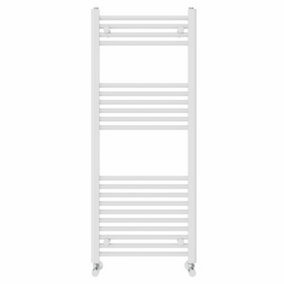 NRG 1200x500 mm Straight Heated Towel Rail Radiator Bathroom Ladder Warmer White