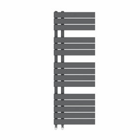 NRG 1380x500 mm Designer Flat Panel Heated Towel Rail Radiator Bathroom Ladder Warmer Sand Grey