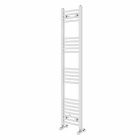 NRG 1400x300 mm Curved Heated Towel Rail Radiator Bathroom Ladder Warmer White