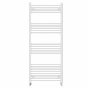 NRG 1400x600 mm Straight Heated Towel Rail Radiator Bathroom Ladder Warmer White