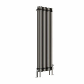 NRG 1500x472 mm Vertical Traditional 3 Column Cast Iron Style Radiator Raw Metal