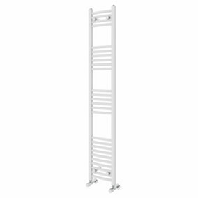 NRG 1600x300 mm Curved Heated Towel Rail Radiator Bathroom Ladder Warmer White