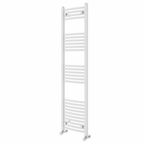 NRG 1600x400 mm Curved Heated Towel Rail Radiator Bathroom Ladder Warmer White