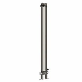 NRG 1800x200 mm Vertical Traditional 2 Column Cast Iron Style Radiator Raw Metal