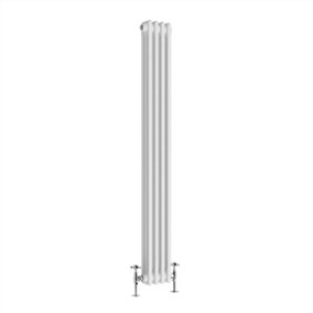 NRG 1800x202 mm Vertical Traditional 3 Column Cast Iron Style Radiator White