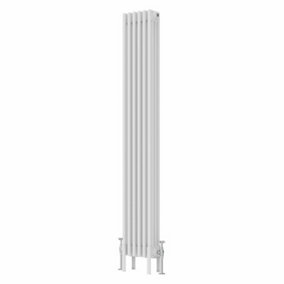 NRG 1800x290 mm Vertical Traditional 4 Column Cast Iron Style Radiator White