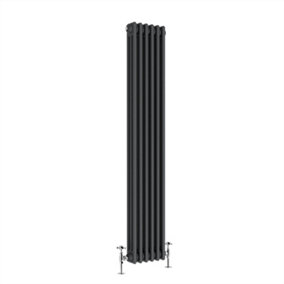 NRG 1800x292 mm Vertical Traditional 3 Column Cast Iron Style Radiator Anthracite
