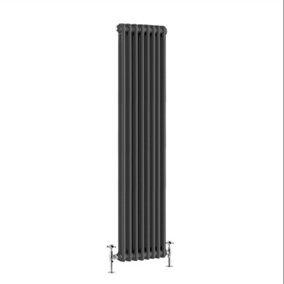 NRG 1800x380 mm Vertical Traditional 2 Column Cast Iron Style Radiator Anthracite