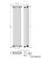 NRG 1800x380 mm Vertical Traditional 4 Column Cast Iron Style Radiator White