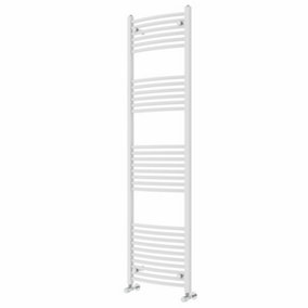 NRG 1800x500 mm Curved Heated Towel Rail Radiator Bathroom Ladder Warmer White
