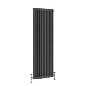 NRG 1800x560 mm Vertical Traditional 2 Column Cast Iron Style Radiator Anthracite