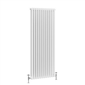 NRG 1800x560 mm Vertical Traditional 2 Column Cast Iron Style Radiator White