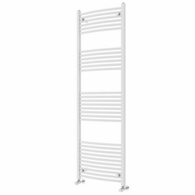 NRG 1800x600 mm Curved Heated Towel Rail Radiator Bathroom Ladder Warmer White