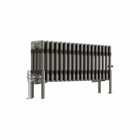 NRG 300x830 mm Horizontal Traditional 4 Column Cast Iron Style Radiator Raw Metal