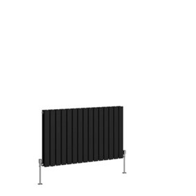 NRG 600x1020 mm Horizontal Double Flat Panel Designer Radiator Black