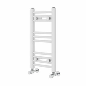 NRG 600x300 mm Curved Heated Towel Rail Radiator Bathroom Ladder Warmer White
