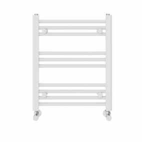 NRG 600x500 mm Straight Heated Towel Rail Radiator Bathroom Ladder Warmer White