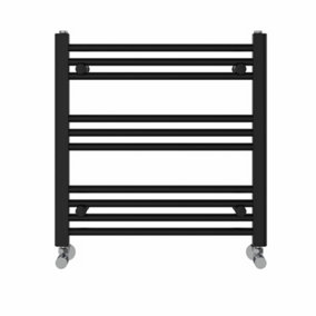 NRG 600x600 mm Straight Heated Towel Rail Radiator Bathroom Ladder Warmer Black