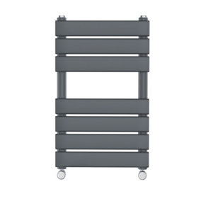 NRG 650x400 mm Flat Panel Heated Towel Rail Radiator Bathroom Ladder Warmer Anthracite