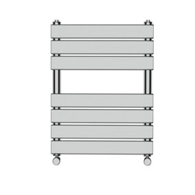 NRG 650x500 mm Flat Panel Heated Towel Rail Radiator Bathroom Ladder Warmer Chrome