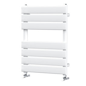NRG 650x500 mm Flat Panel Heated Towel Rail Radiator Bathroom Ladder Warmer White