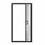 NRG 6mm Toughened Safety Glass Bi-Fold Door Shower Enclosure Screen - 1900x1000mm Black
