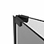 NRG 6mm Toughened Safety Glass Bi-Fold Door Shower Enclosure Screen - 1900x800mm Black