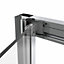 NRG 6mm Toughened Safety Glass Bi-Fold Door Shower Enclosure Screen - 1900x800mm Chrome