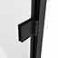 NRG 6mm Toughened Safety Glass Hinged Door Shower Enclosure Screen -1900x900mm Black