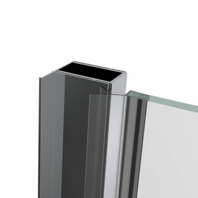 NRG 6mm Toughened Safety Glass Hinged Door Shower Enclosure Screen -1900x900mm Chrome - 4